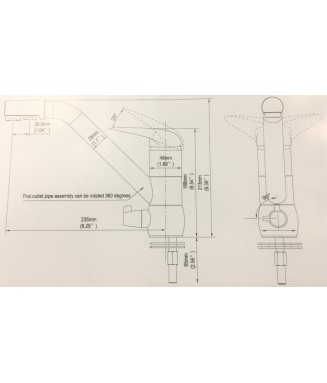  ROBINET MITIGEUR 3 VOIES CHROMÉ MONACO