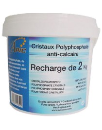 recharge 2 kg cristaux polyphosphates gros calibre APIC