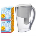 Pack 12 Cartouches et carafe blanche offerte