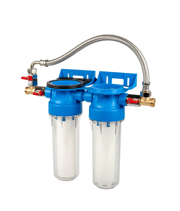 Filtre double Anti-tartre et Anti impuretés avec by-pass